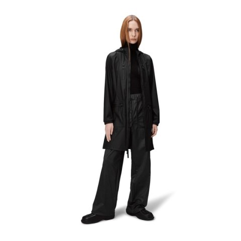 Rains damski płaszcz przeciwdeszczowy CARGO CURVE JACKET W3 12050 01 BLACK