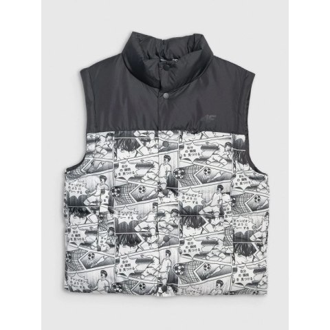 Bezrękawnik puchowy z wypełnieniem syntetycznym chłopięcy 4F 4FJRAW25TVJAM321-10A