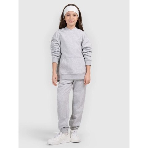 Bluza dresowa nierozpinana z kapturem dziewczęca 4F 4FJWMM00TSWSF1862-25M