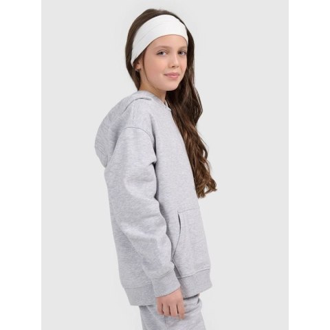 Bluza dresowa nierozpinana z kapturem dziewczęca 4F 4FJWMM00TSWSF1862-25M