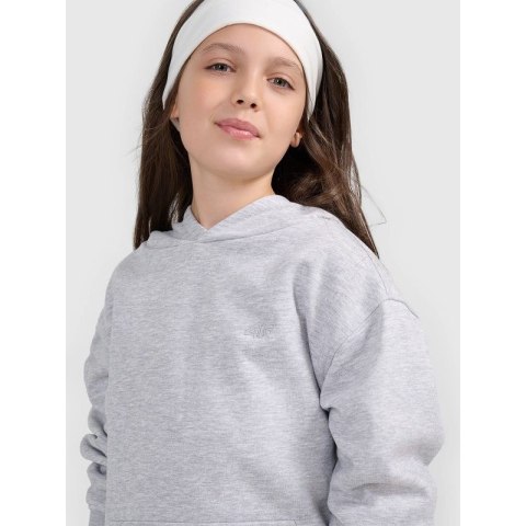 Bluza dresowa nierozpinana z kapturem dziewczęca 4F 4FJWMM00TSWSF1862-25M