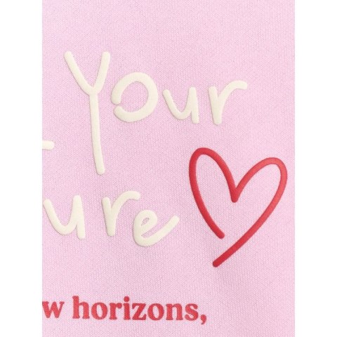 Bluza dresowa oversize nierozpinana z kapturem dziewczęca 4F 4FJRAW25TSWSF2429-56S