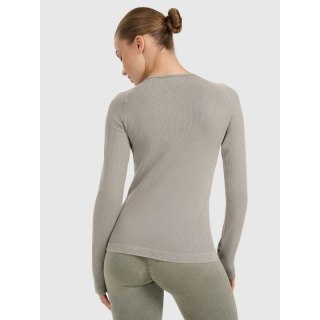 Longsleeve slim do jogi i pilatesu szybkoschnący damski 4F 4FWAW25TFLOF429-41A