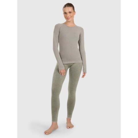 Longsleeve slim do jogi i pilatesu szybkoschnący damski 4F 4FWAW25TFLOF429-41A