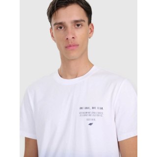 T-shirt regular z nadrukiem męski 4F 4FRAW25TTSHM3226-31S