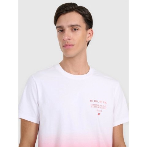 T-shirt regular z nadrukiem męski 4F 4FRAW25TTSHM3226-62S