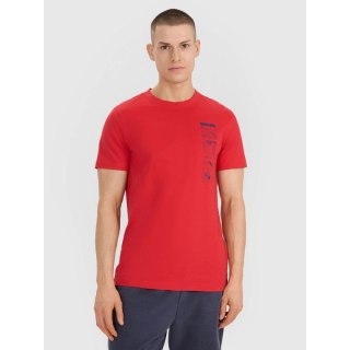 T-shirt regular z nadrukiem męski 4F 4FRSS25TTSHM2982-62S