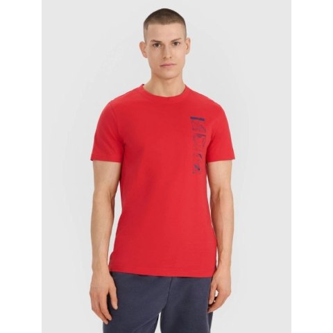 T-shirt regular z nadrukiem męski 4F 4FRSS25TTSHM2982-62S