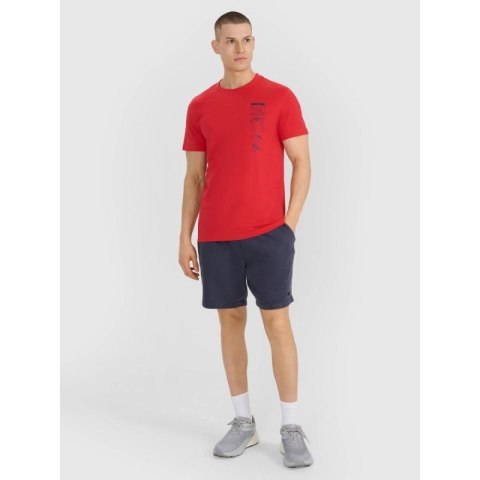 T-shirt regular z nadrukiem męski 4F 4FRSS25TTSHM2982-62S