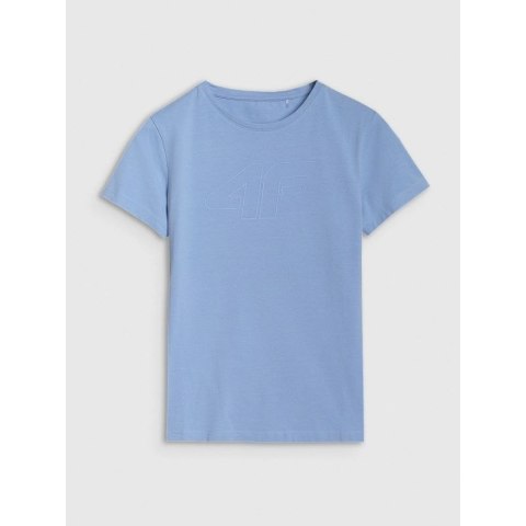 T-shirt slim z nadrukiem damski 4F 4FWMM00TTSHF2674-32S