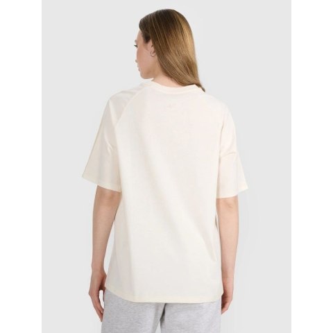 T-shirt oversize z nadrukiem damski 4F 4FRSS25TTSHF2791-11S
