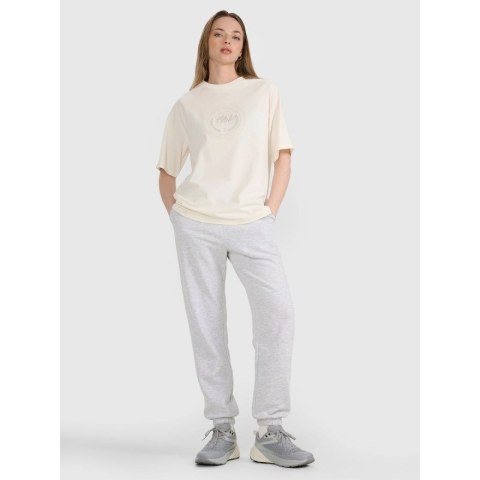 T-shirt oversize z nadrukiem damski 4F 4FRSS25TTSHF2791-11S