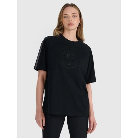 T-shirt oversize z nadrukiem damski 4F 4FRSS25TTSHF2791-20S