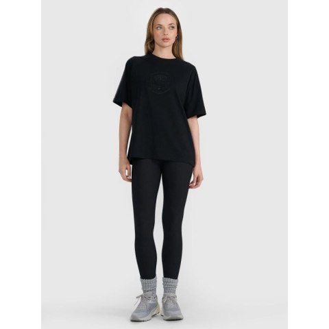 T-shirt oversize z nadrukiem damski 4F 4FRSS25TTSHF2791-20S