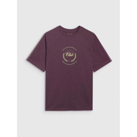 T-shirt oversize z nadrukiem damski 4F 4FRSS25TTSHF2791-50S