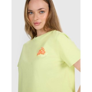 T-shirt oversize z nadrukiem damski 4F 4FRSS25TTSHF3160-73S