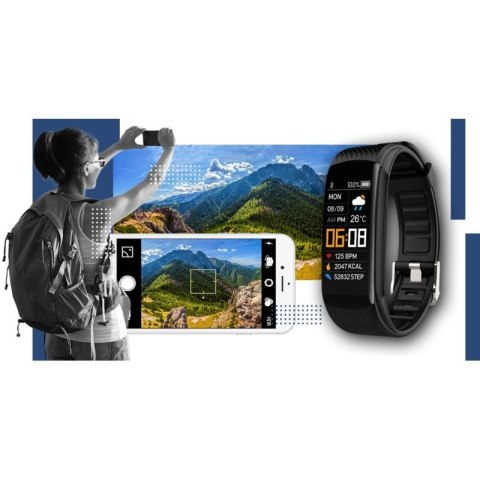 Smartwatch GIEWONT Czarno Granatowy 2 Paski GW200-6
