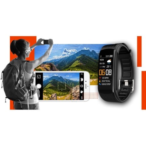Smartwatch GIEWONT Czarno Pomarańczowy 2 Paski GW200-9