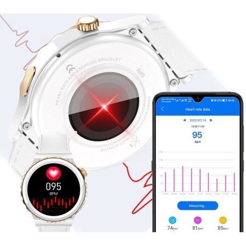 Smartwatch Damski Rubicon RNCE92 PRO White/2 x Pasek SMARUB171