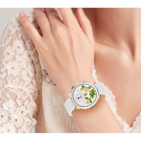 Smartwatch Damski Rubicon RNCF02-2 Złoty + Pasek Różowy