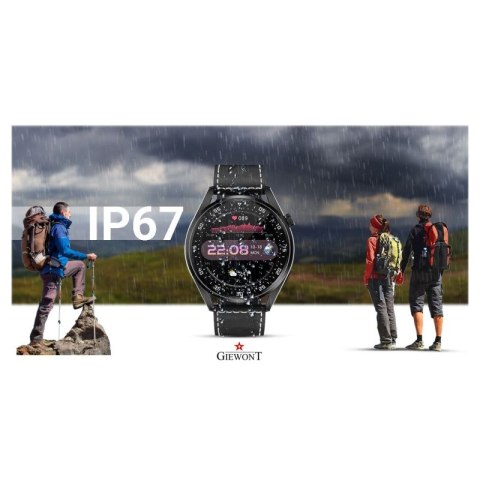 Smartwatch GIEWONT Vertex SmartCall GW450-2 Carbon/Carbon Leather