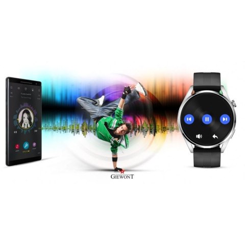 Smartwatch GIEWONT Vertex SmartCall GW450-4 Silver/Carbon Silikon