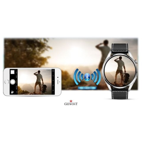 Smartwatch GIEWONT Vertex SmartCall GW450-5 Silver/Carbon Leather