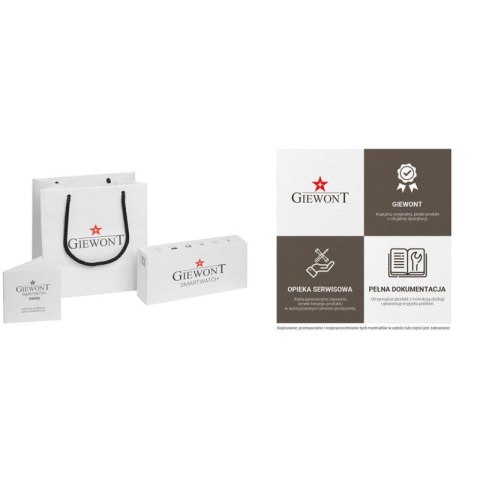 Smartwatch GIEWONT Vertex SmartCall GW450-5 Silver/Carbon Leather