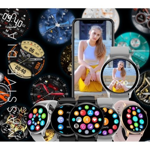 Smartwatch Damski RUBICON RNCF10 Silver/Grey SMARUB238