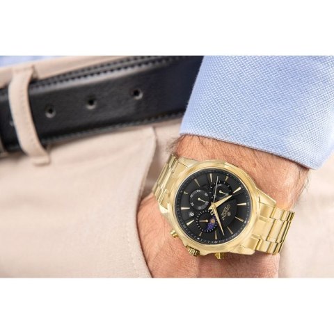 Zegarek Męski Giewont Chronograph Sapphire Złoto Czarny GW9460-B4