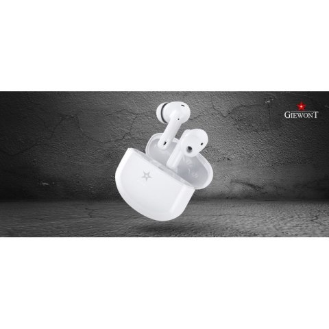Słuchawki bezprzewodowe GIEWONT RealSound PRO ANC ENC GWS800-2 Białe