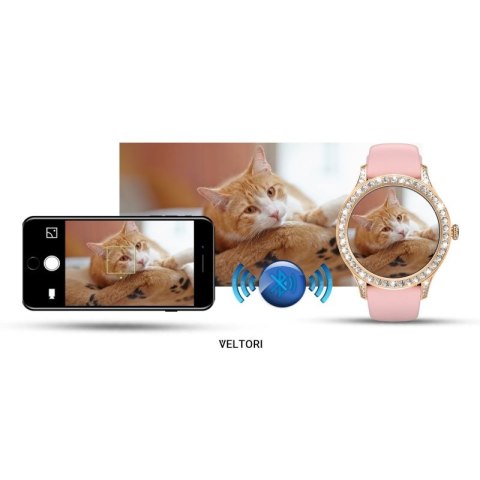 Smartwatch Damski VELTORI VT360-1 Różowy Pasek Silikonowy