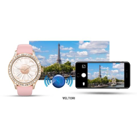 Smartwatch Damski VELTORI VT360-1 Różowy Pasek Silikonowy