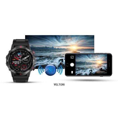 Smartwatch VELTORI VT110-1 Czarny Pasek Silikonowy