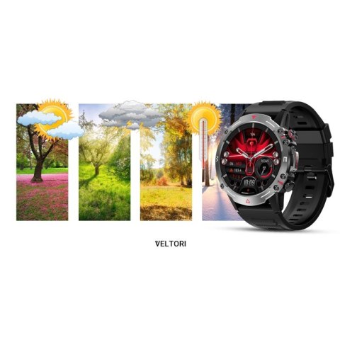 Smartwatch VELTORI VT110-1 Czarny Pasek Silikonowy