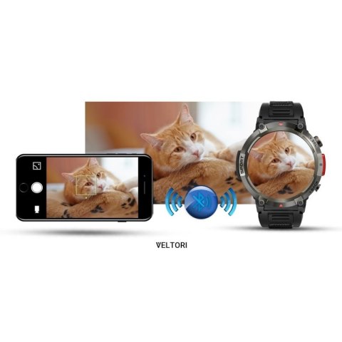 Smartwatch VELTORI VT140-1 Czarny Pasek Silikonowy