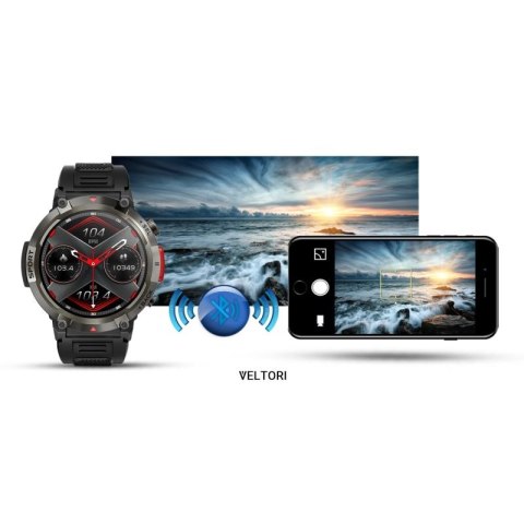 Smartwatch VELTORI VT140-1 Czarny Pasek Silikonowy