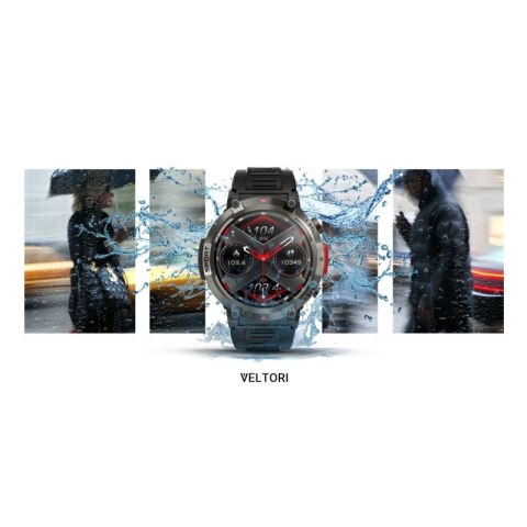 Smartwatch VELTORI VT140-1 Czarny Pasek Silikonowy