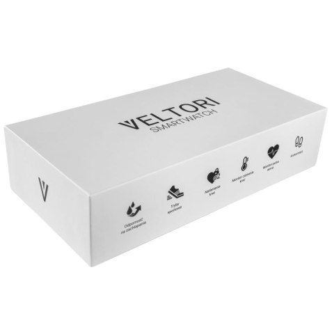 Smartwatch VELTORI VT150-1 Czarny Pasek Silikonowy + Czarna Bransoleta