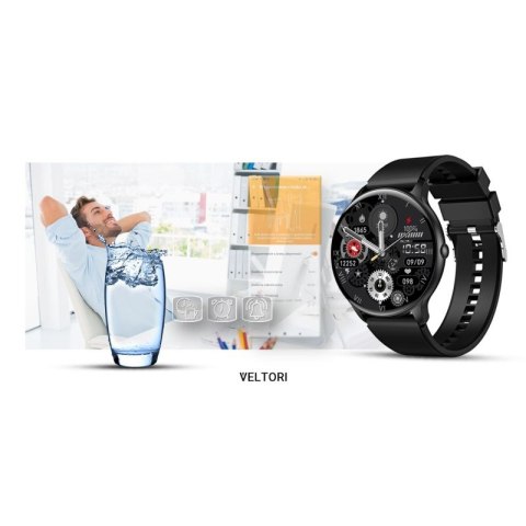 Smartwatch VELTORI VT160-1 Czarny Pasek Silikonowy