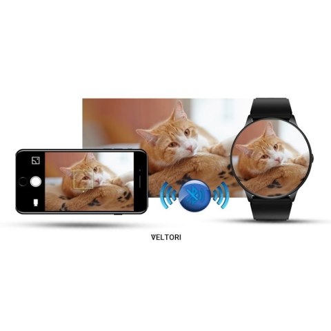 Smartwatch VELTORI VT160-1 Czarny Pasek Silikonowy