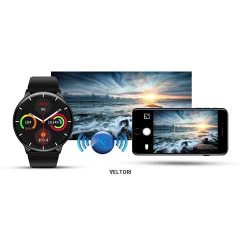 Smartwatch VELTORI VT160-1 Czarny Pasek Silikonowy