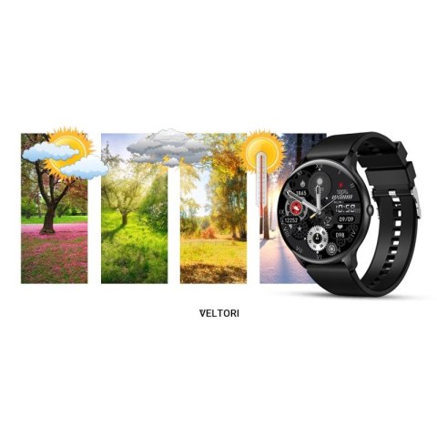 Smartwatch VELTORI VT160-1 Czarny Pasek Silikonowy