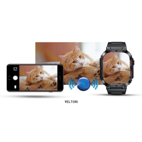 Smartwatch VELTORI VT200-1 Czarny Pasek Silikonowy