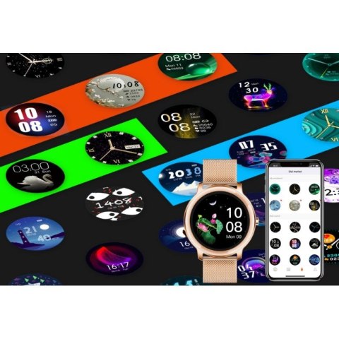 Smartwatch Damski RUBICON RNBE66 Black SMARUB124