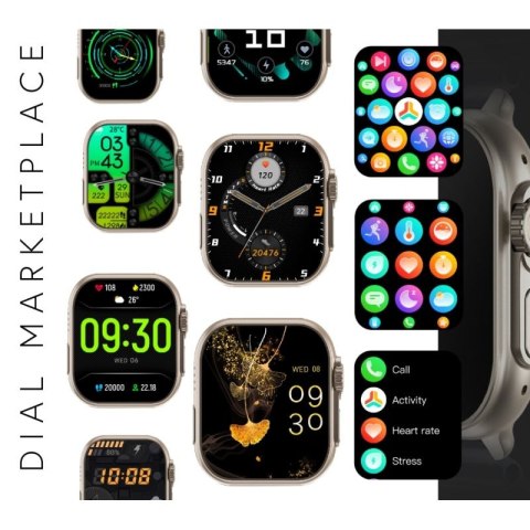 Smartwatch Męski RUBICON RNCF17 Tytan/Black SMARUB268