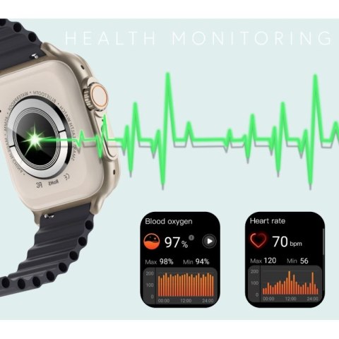 Smartwatch Męski RUBICON RNCF17 Tytan/Black SMARUB268