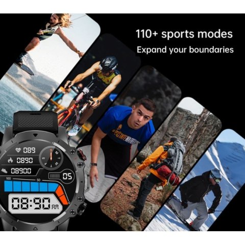 Smartwatch Męski Rubicon RNCF18-1 BLACK Bransoleta + Pasek