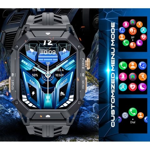 Smartwatch Męski Rubicon RNCF24-1 BLACK