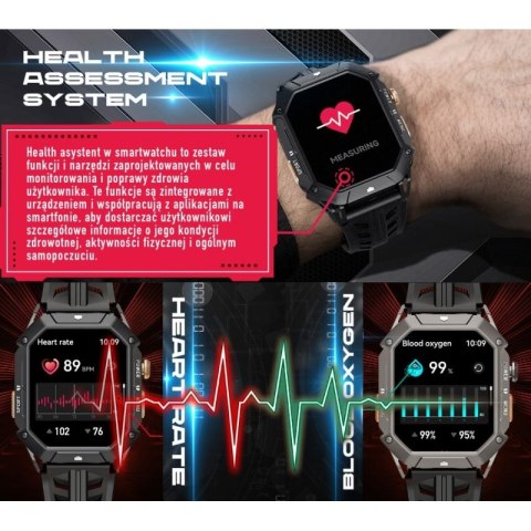 Smartwatch Męski Rubicon RNCF24-1 BLACK